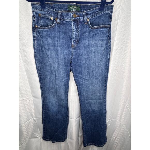 LRL Lauren Jeans Co. Womens Size 12 Petite Stretch Straight Leg Medium Wash - Picture 1 of 10